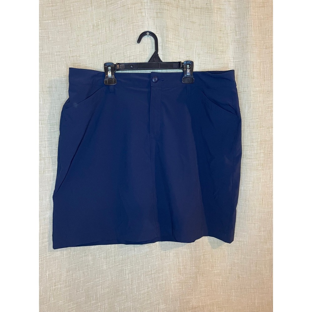 Eddie Bauer Skort Golf Athletic Pull On Navy‎ Blue Skirt Shorts Women's 16